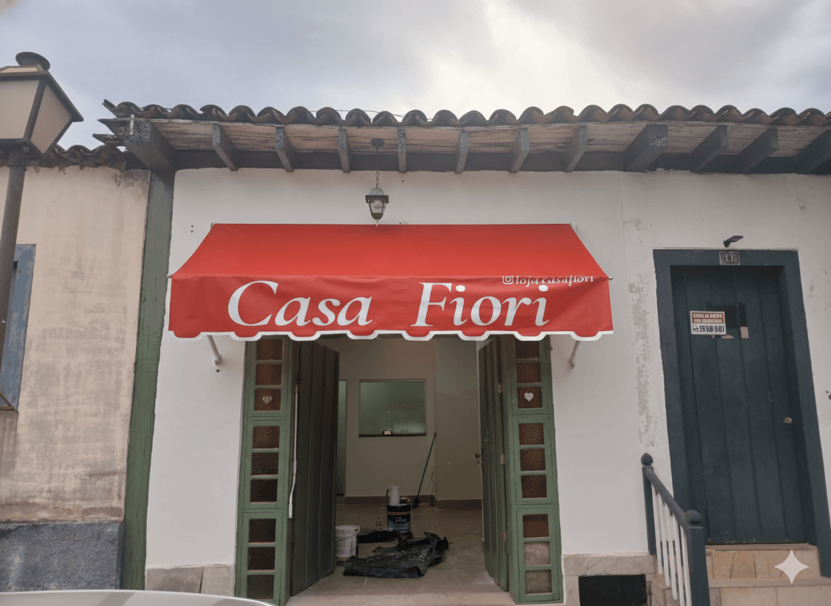 Toldo Retrátil Vermelho Frente - Foco Brasil Toldos Anápolis